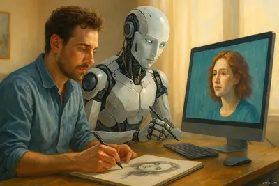 рука об руку с машиной