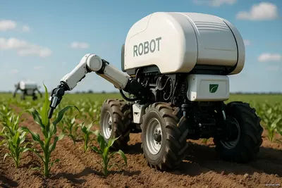 поле под звездой робота