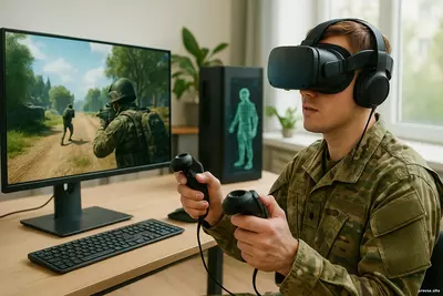 война как отражение в шлеме