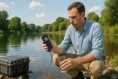 Водные ресурсы и сенсорный контроль вода, которая смотрит на нас