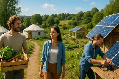 Экопоселения и технологическая автономия человек, который снова стал частью мира