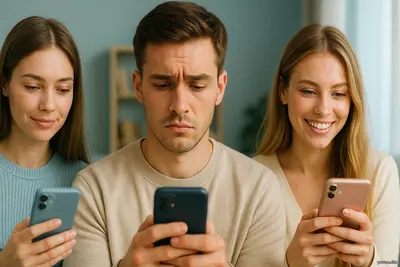 человек перед зеркалом