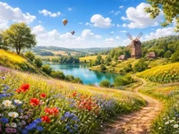 Кадр дня: квітучі луки України, стежка до бірюзового озера...