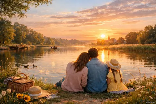 Прогулянки вихідного дня - Мить, що лишилась Мить, що лишилась — теплий сімейний вечір біля озера