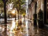 Дощ і віддзеркалення - Світло і тінь Світло і тінь на мокрій міській вулиці після дощу