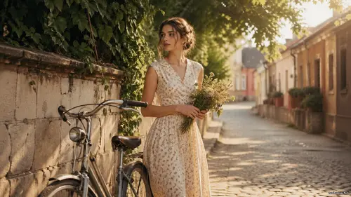 Мить, що лишилась: світлий ретро-кадр із дівчиною у вінтажній сукні