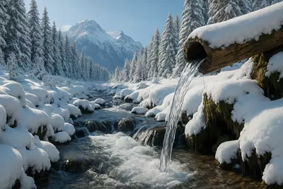 Вода течёт из родника потому, что природа создала удивительный механиз