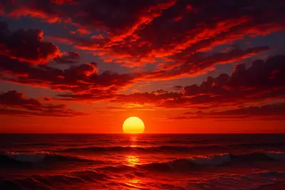 Багряные закаты — это результат сложного взаимодействия света