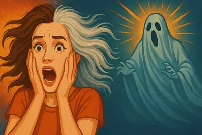 Иллюзия внезапной седины — это результат выпадения окрашенных волос