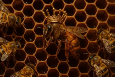 Пчела-царица становится царицей не по происхождению, а по решению улья