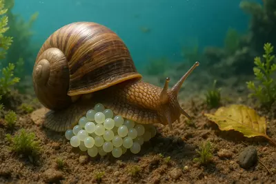 Да, улитки действительно откладывают яйца
