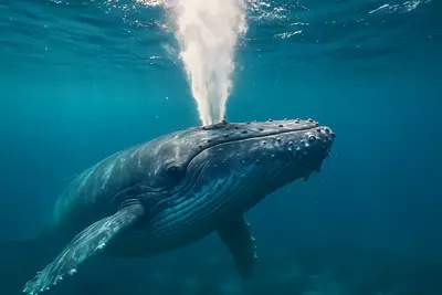 величественное зрелище, вспышка жизни среди морского безмолвия